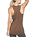 Produktbild Lazzboy Top Damen Spaghettiträger Camisole Mit Spitze Leibchen Crop Frauen Riemchen V-Ausschnitt Sexy Weste Tops Backless Cami Party Bluse(Braun,L)