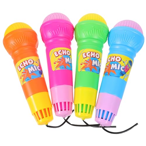 ERINGOGO 4pièces Microphone Jouet pour Garçon Fille Micro Echo Léger Jeu Karaoké Portable Cadeau pour Garçons Filles