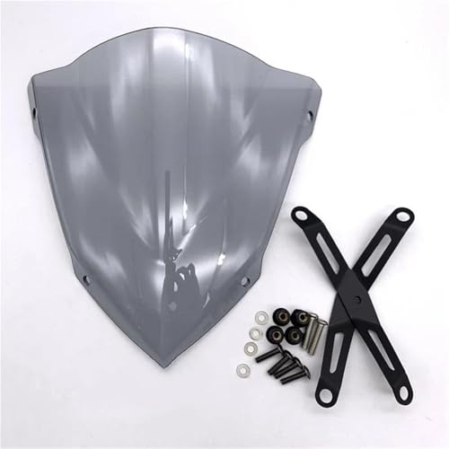 Motorrad-Windschutzscheibe Windabweiser Für Yamaha MT25 MT03 2020–2022 MT-25 MT-03 Frontverkleidung Windschutzscheibe Windschild Windabweiser Windschutz(Titan)