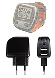 DURAGADGET Cargador Europeo De Viaje para Reloj GPS Deportivo Garmin Forerunner 310XT / 220 HRM / 610 HRM- con Doble Puerto USB 2000mA Compatible