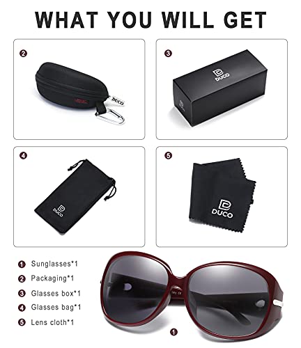 Duco Classic Retro Butterfly Polarized Sunglasses For Women Trendy Shades Mylove Designer Rectangle Frame Uv400 Lens Dc1104 #TOP6