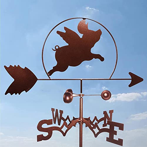 Girouette décorative cochon volant pour sublimer votre scène de ferme extérieure