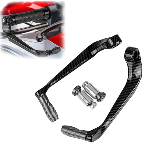 Protège-mains moto en aluminium gris protégeant les leviers de frein et d'embrayage