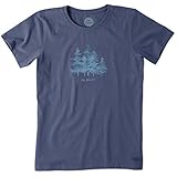 Life is good Women's Watercolor Trees Crusher Tee