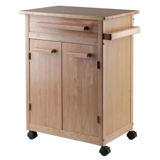Wood Kitchen Storage Cart, Natural Finish£¬Kitchen Island Table,Kitchen Cart£¬Kitchen Islands & Trolleys-b0dlf5pD