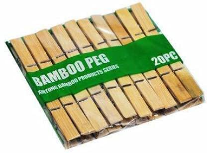 Kekezip Wooden Cloth Clips for Drying Clothes | Bamboo Cloth Pegs with Strong Spring Grip | Multipurpose Laundry Clips for Clothesline, Craft & Home Use (20 Pcs Pack)-picture-21
