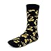 Urban-Peacock Men's Novelty Fun Crew Socks for Dress or Casual - Multiple Patterns to Select From (Brass Instruments - Black, 1 Pair)