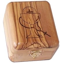Holy Land Market First Communion Box - Rosary Box - Bethlehem Olive Wood