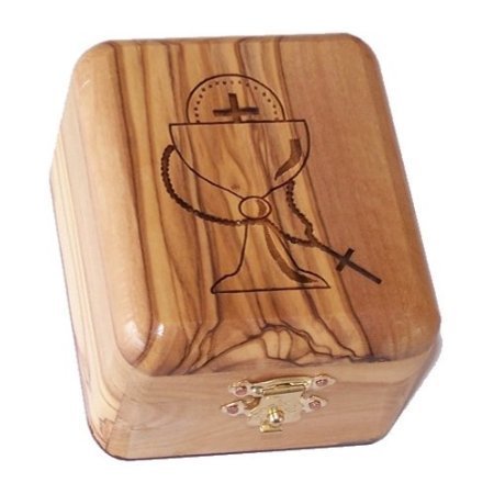 Holy Land ImportsOlive Wood Box First Communion.(1.4" H)