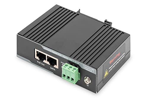 Injecteur PoE+ Mode PoE A & Mode B DIGITUS pour réseau Gigabit DIN