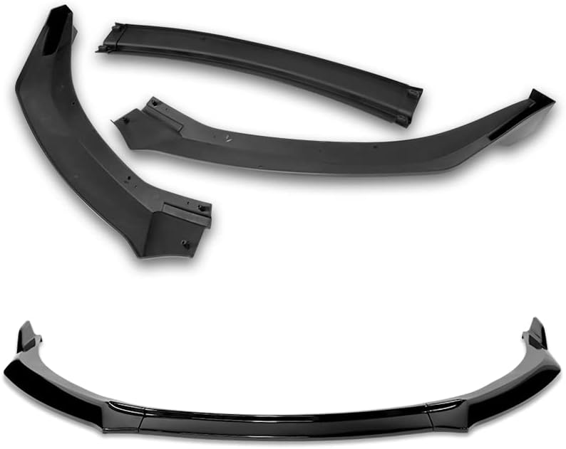 EPARTS ABS Plastic 3PCS GT-Style Front Bumper Lip Splitter Body Kit Trim Protection Compatible with 2014 2015 2016 Toyota Corolla S Model (Painted Black)