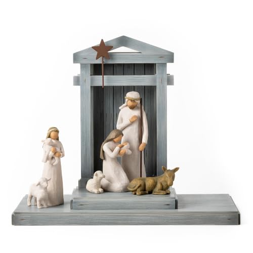 Willow Tree Nativity Deluxe: Starter Figures Plus Crche 7-Piece Set