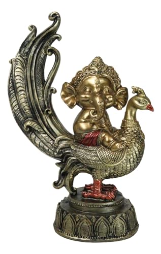 Estatua Baby Ganesha Sagrado y Búho 9.5 pulgadas