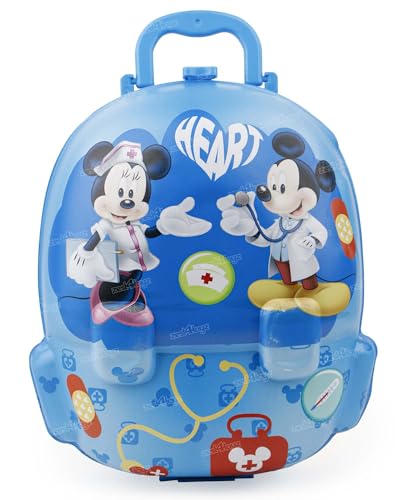 Image of Zest 4 Toyz 2 in 1 Doctor Kit for Kids Convertible Suitcase Portable Pretend Roleplay Set Battery Operated Toys with Light and Sound Effects for Boys and Girls Blue (Pack of 1)