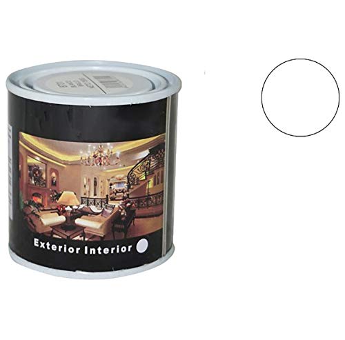 H HANSEL HOME Pintura Esmalte al Disolvente para Madera y Metal, Pintura Alquidica de Rápido Secado para Superfícies Interiores y Exteriores(Blanco Satinado, 125 ML)