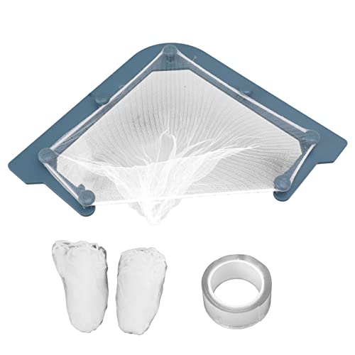 Portafiltro práctico para desagüe de cocina con bolsas desechables (azul)