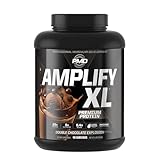 PMD Sports Amplify XL Premium Whey Protein Supplement Hydro Greens Blend - Glutamine and Whey Protein Matrix with Superfood for Muscle, Strength and Recovery - Double Chocolate Explosion (48 Servings)