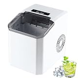 Produttore di Ghiaccio Portatile Auto-cleante, 6-Min Freeze Veloce 9 cubi, Serbatoio 1.3L, Macchina compatta silenziosa per Home Office Bar e Uso del Campeggio all'aperto