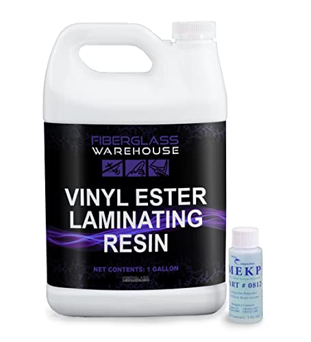 Vinyl Ester Resin- Gallon w/Catalyst- Corrosion-Resistant High-Impact Strength High-Temp Capabilities Superior Adhesion