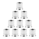 COLLBATH 10 Stück Mahlmuttern Für Pulvermühlen Handfest Angezogene Muttern Ersatzteile Für Getreidemühlen Handkurbel Flanschmutter Für Mühlen Silberfarben