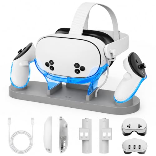 YOGES Charging Dock for Meta Quest 3 ，Fast Charging Station