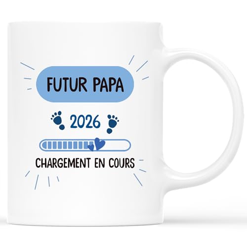 Cadeau Plus Mug Futur Papa - Cadeau Futur Parents, Annonce Grossesse Papa, Tasse Fête Des Pères (Modèle #2)
