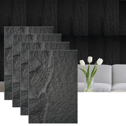 3D Wall Panels, 4 PCS 23.6 × 47.2 in Faux