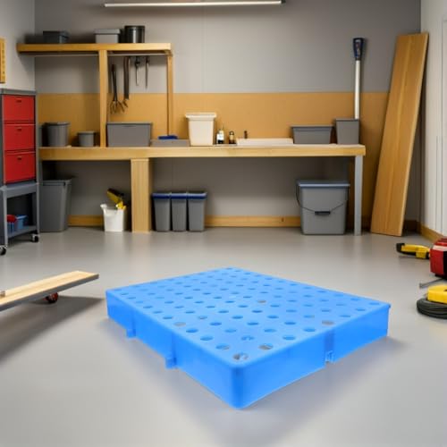 Paleta de plástico azul transpirable y resistente para almacenamiento funcional 5