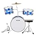 VEVOR Kids Drum Set, 3-Piece 14'' Beginner Drum Sets Junior Drums Set with Adjustable Throne, Two Pairs of Drumsticks, Cymbal, Pedal, Tom Snare Bass, Starter Drum Kit for Children Age 6-13