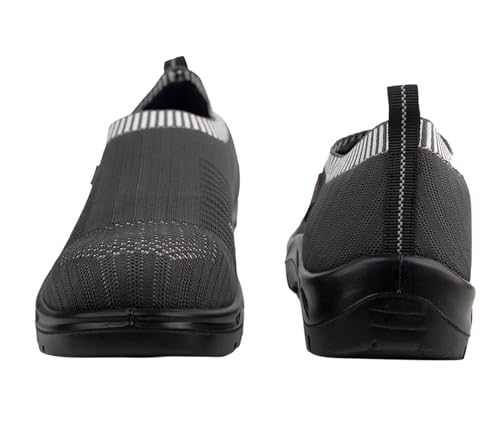 Image of KARAM Flytex FS201 Safety Shoes for Men | Sporty Design, Lightweight with Single Density | Antistatic, Antislip, Oil & Heat Resistant with Fiber Toe | Grey | Size-10