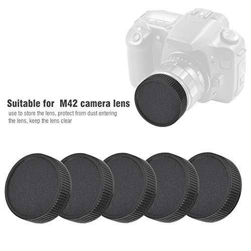 Camera Rear Lens Cap, 5Pcs Plastic Rear Lens Cap, Anti-dust Rear Lens Cover Suitable for M42 Camera - Image 4