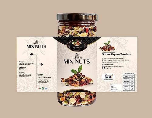 Image of Hey Nutty's Natural Mixnut (Dry Fruits and Seeds) Absolute Health Nut & Fiber SuperMix 250gm