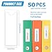 Chinco 50 Pack Clear Adhesive Pockets, Labels for Storage Bins, Plastic Self Adhesive Index Card Holder with Top Open for Organizing Bins Box Drawer(1.2 x 3.35 Inches)