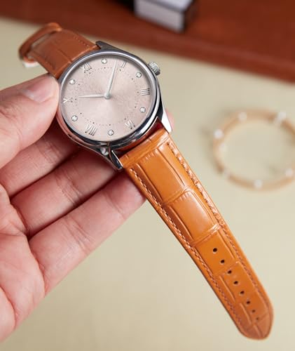 Image of BINLUN Genuine Leather Watch Bands Women Men Quick Release Leather Watch Straps Replacement with 12 Colors Option (10mm, 12mm, 14mm, 15mm, 16mm, 17mm, 18mm, 19mm, 20mm, 21mm, 22mm, 23mm)