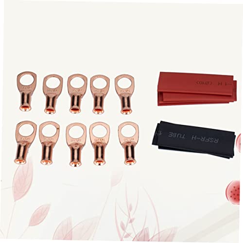 CIYODO 10Pcs Fechado Crimpagem Encolhível Cobre Conectores Pesados ​​Anel Terminais Elétricos X/Kit