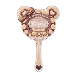 Flower Knows The Sweetie Bear Hand Mirror, Brown Decorative Makeup Mirror