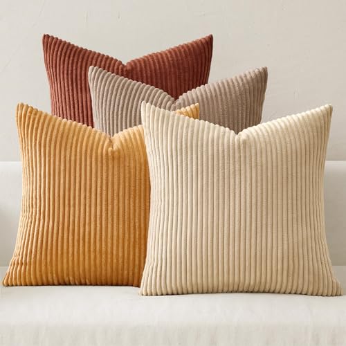 MIULEE Boho Farmhouse Terra Cotta Throw Pillow...