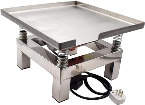 Plataforma Vibratoria Eléctrica para Hormigón, Mesa Vibradora de Acero Inoxidable, Banco de Pruebas de Vibración, Plataforma Plana Vibradora de 3000 rpm (Color: 50x50x25 cm, Voltaje: 220 V)