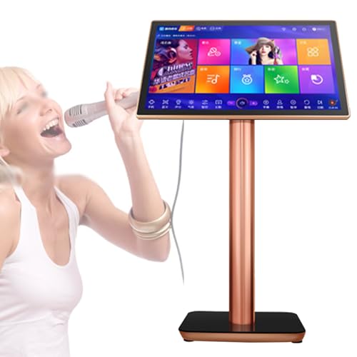 UWYTGF Karaoke Equipment - 19.5 Inch Touch Screen Karaoke Machine, 1.1 Million Cloud Download Songs, KTV Singing Karaoke Player for Family Bar Home Party - 27 Languages Switching (Black 1TB)