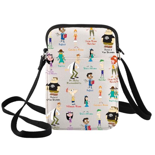 BWWKTOP Phineas Crossbody Bag Agent P Fans Gift Ferb Crossover Shoulder Bag Candace & Linda & Lawrence Gift