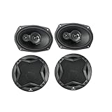 Bass Rockers BR6930 6x9 3-Way & BR650 6.5' 2-Way Car Audio Coaxial Speakers Combo |...