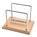 CERROPI Newton Cradle | Newton Pendel Hochwertig | Kugelsto&szlig;pendel Unendlich mit 7 Kuglen | Klassiches Newton Kugelspiel | Physik Deko f&uuml;r Schreibtisch | 28cm | Schwungzeit 55 Sekunden | Holzsockel