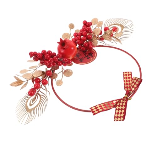 Holibanna Guirnalda De Granada Simulada para Exteriores Navideña De Boda Decoración Artificial Navideña para Puerta para Exteriores Adornos Navideños