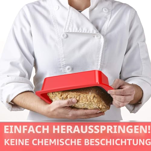 Foto von Siliz Silikonform Brotbackform, 2er Set silikon backform für Kuchen und Brote, Antihaftende kastenform kuchen 27,5 x 14 x 6,5 CM