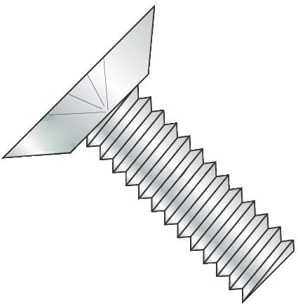 #10-32 x 5/16" Machine Screws, Steel, Undercut Flat Head, Phillips Drive, Full Thread, Zinc Plating (Quantity: 100 pcs)
