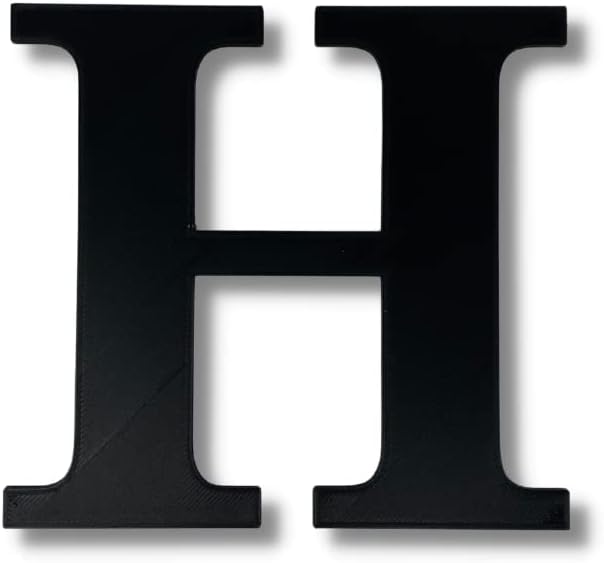 Alphabet Wall Sign Lettering - Decorative 3D Printed Home Sign - Personalize your Living Room and Bedroom Wall - Letter Symbol Wall Decor (H)