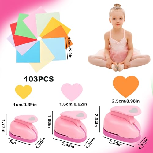 Perforadora de corazón que facilita tus proyectos diy de papelería con papel multicolor 2