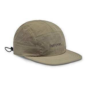 Puresport Perforated Running Cap | 100% Nylon | Ultra-Lightweight, Breathable & Water-Repellent Running Hat | Toggle Fit | Ideal Sports Cap for Men & Women, Outdoor Training & Gym Hat