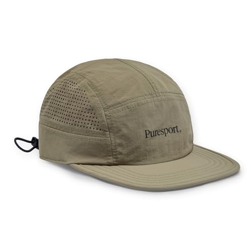 Puresport Olive Running Cap Adjustable Water-Repellent Sports Hat