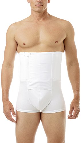 Underworks Zip-N-Trim Support Boxer Brief for Men with 8-inch Powerband Medium White